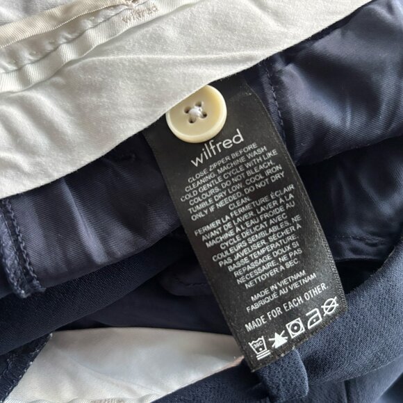 Aritzia The Effortless Pant, High-Waisted Wide Leg Crepe Trousers in Blue, sz 0 - Picture 14 of 16